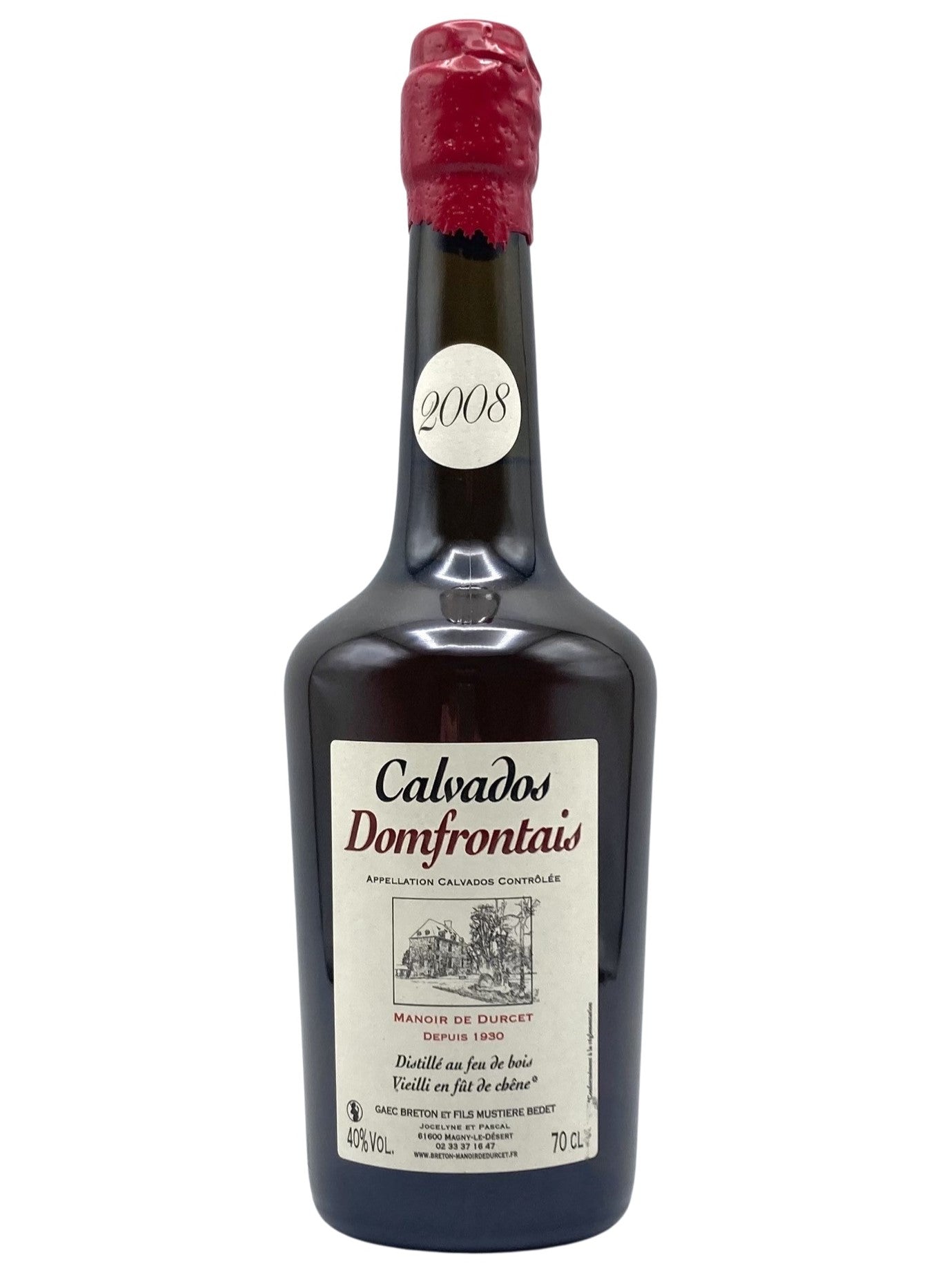 Manoir Durcet Calvados Hor D'Age 2008
