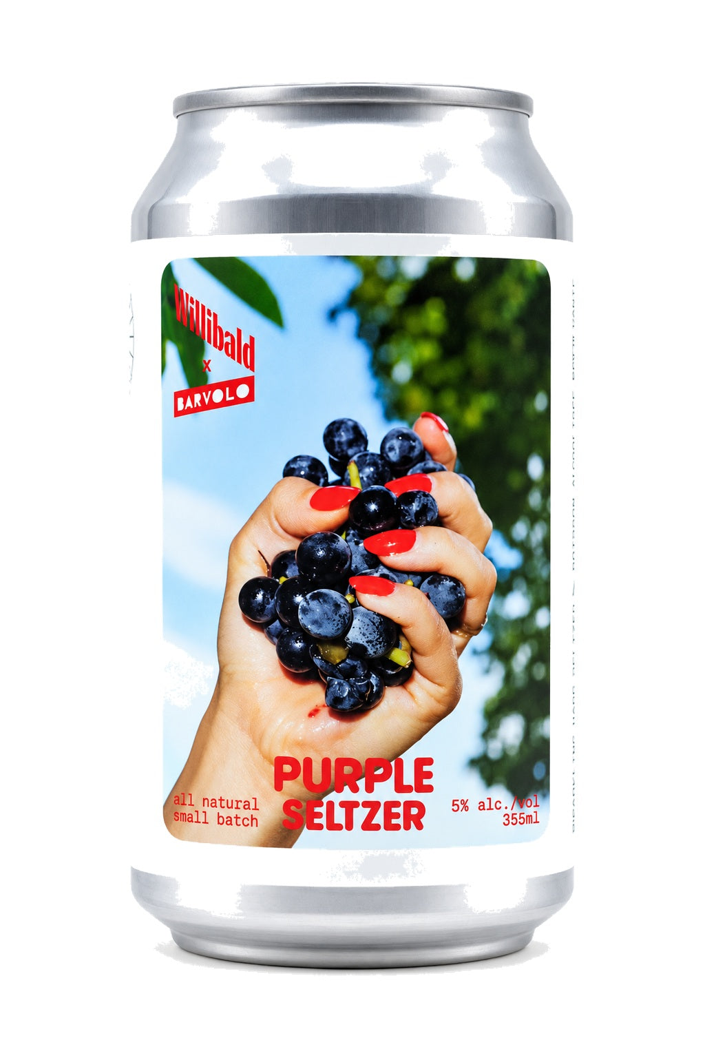 Willibald Purple Seltzer — single container on white
