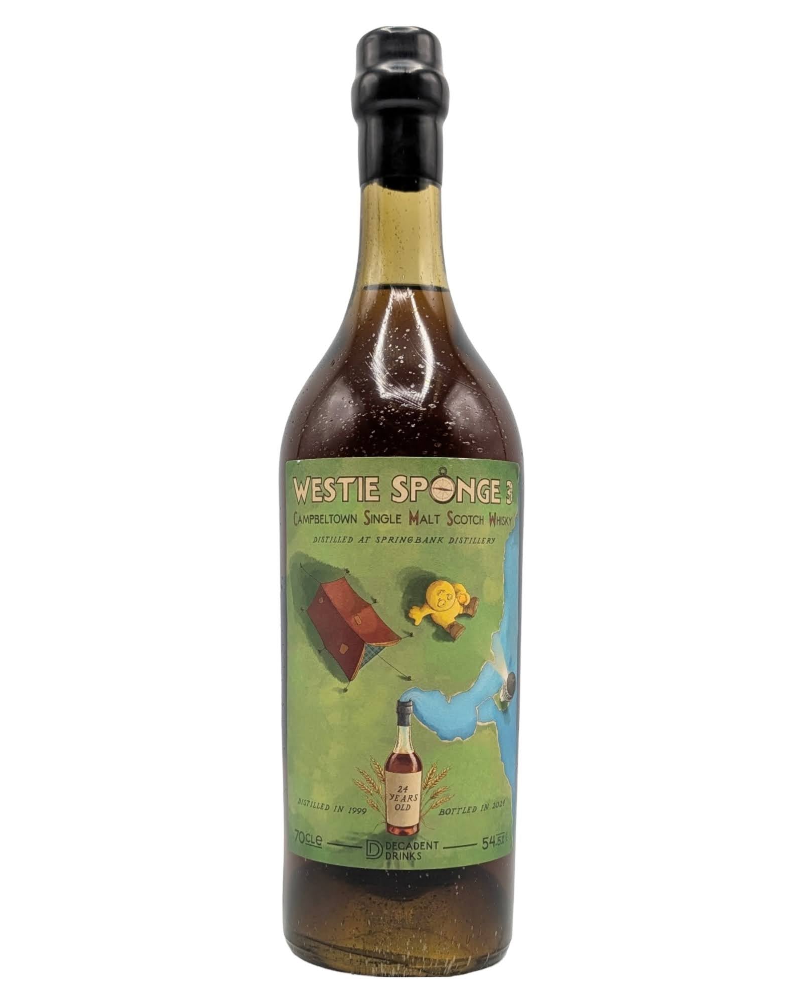 【最安値挑戦】 3 Sponge Westie Year 24 Springbank Sponge Whisky - ABV 54.5% ウイスキー