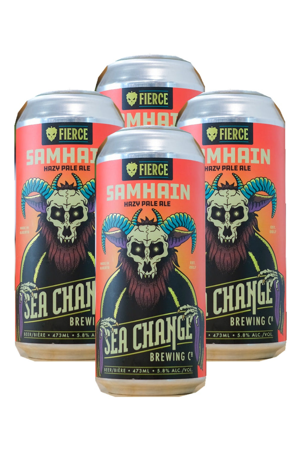 Sea Change Samhain Hazy Pale Ale — 4-pack on white