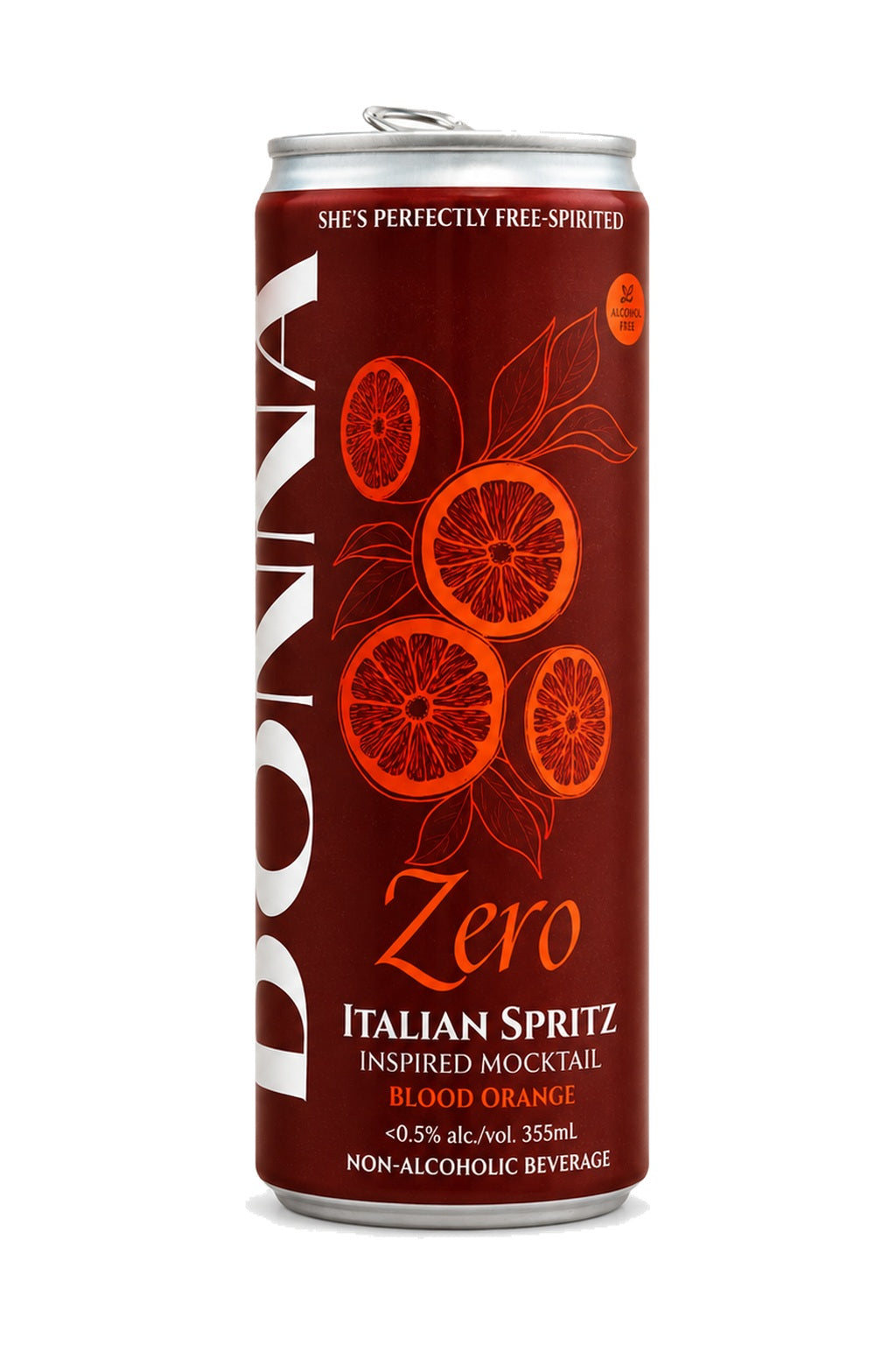 Donna Non-Alcoholic Spritz Blood Orange — single container on white