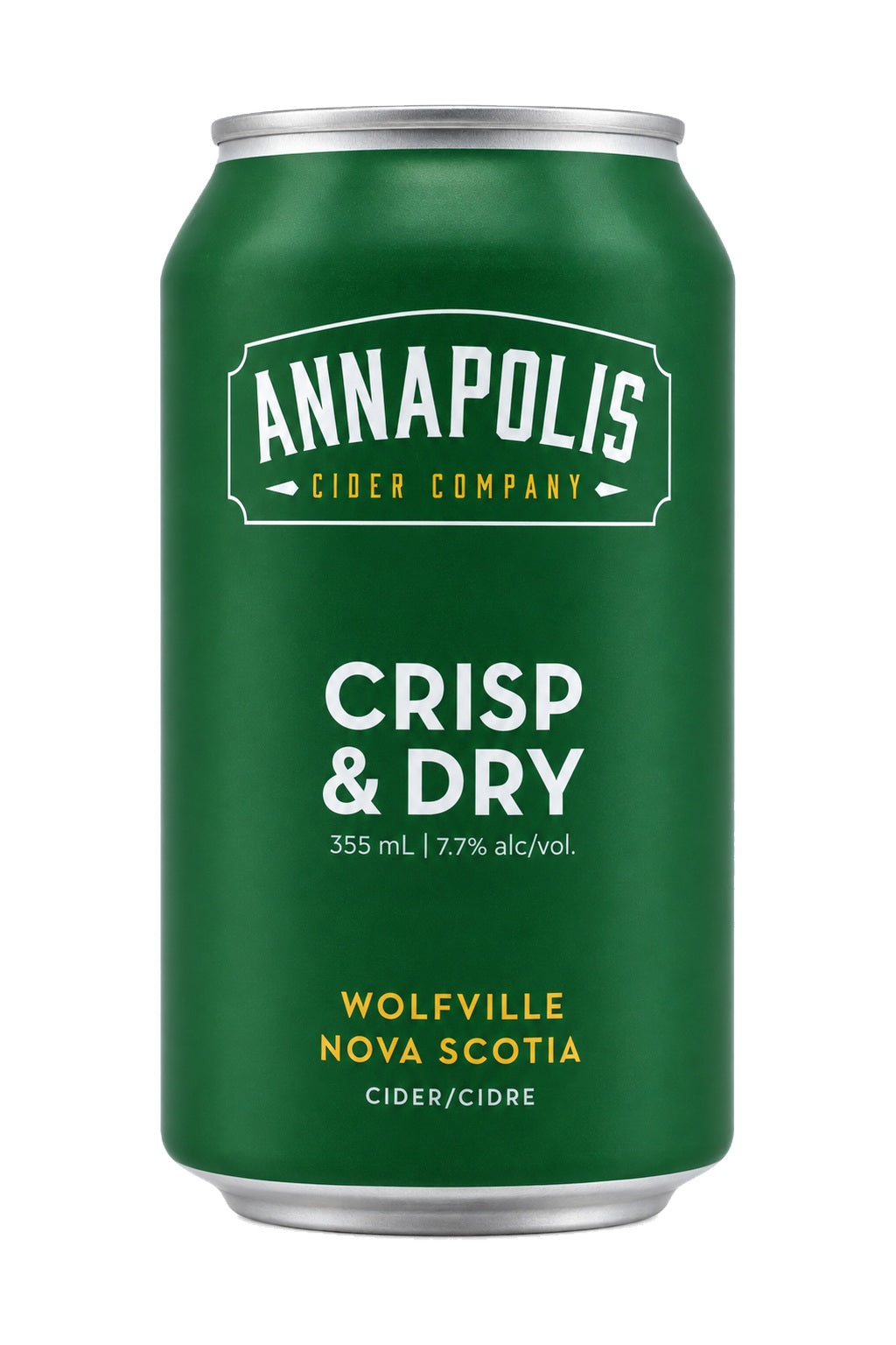 Annapolis Cider Crisp & Dry Cider Can — single container on white