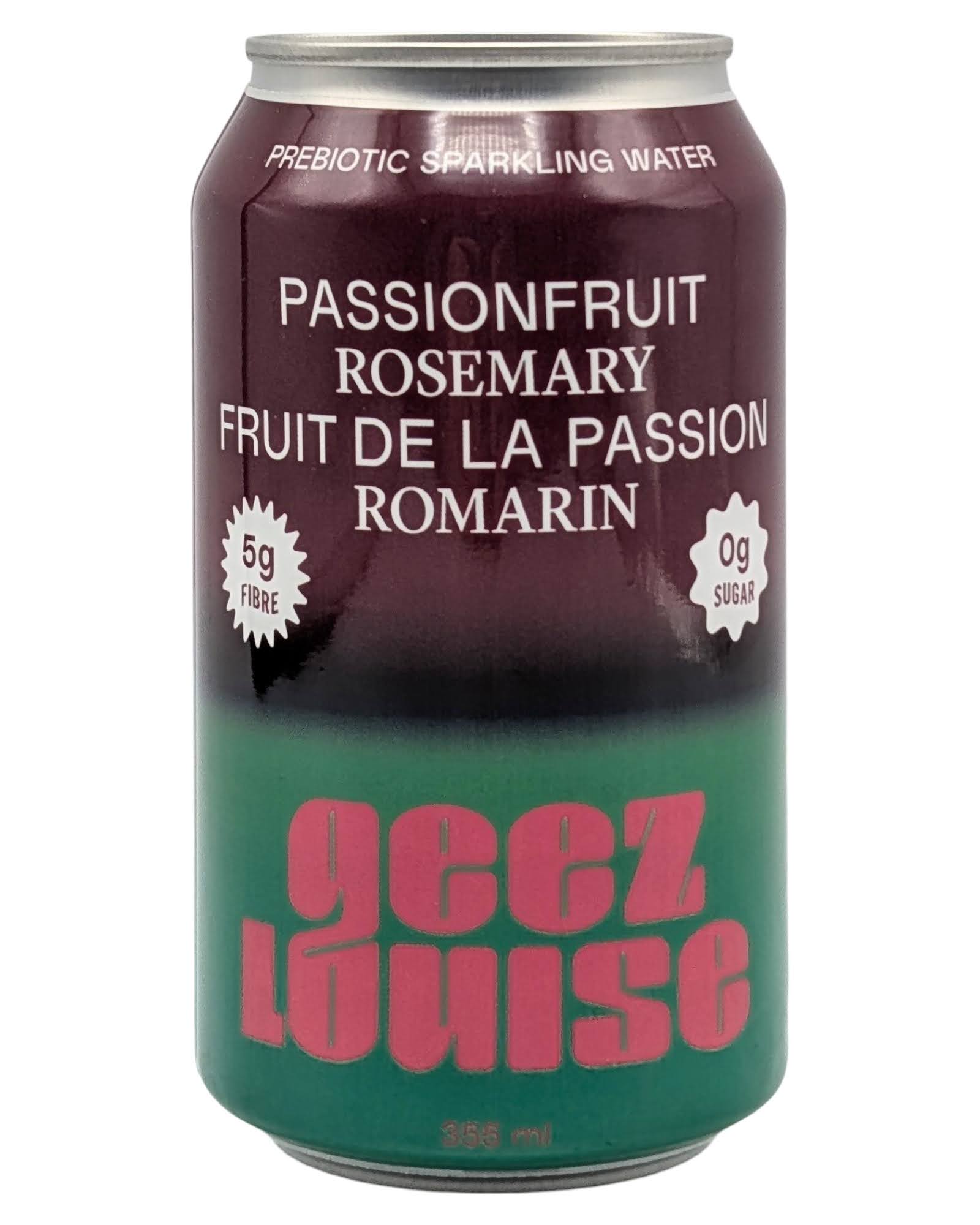 Geez Louise Passionfruit Rosemary Seltzer
