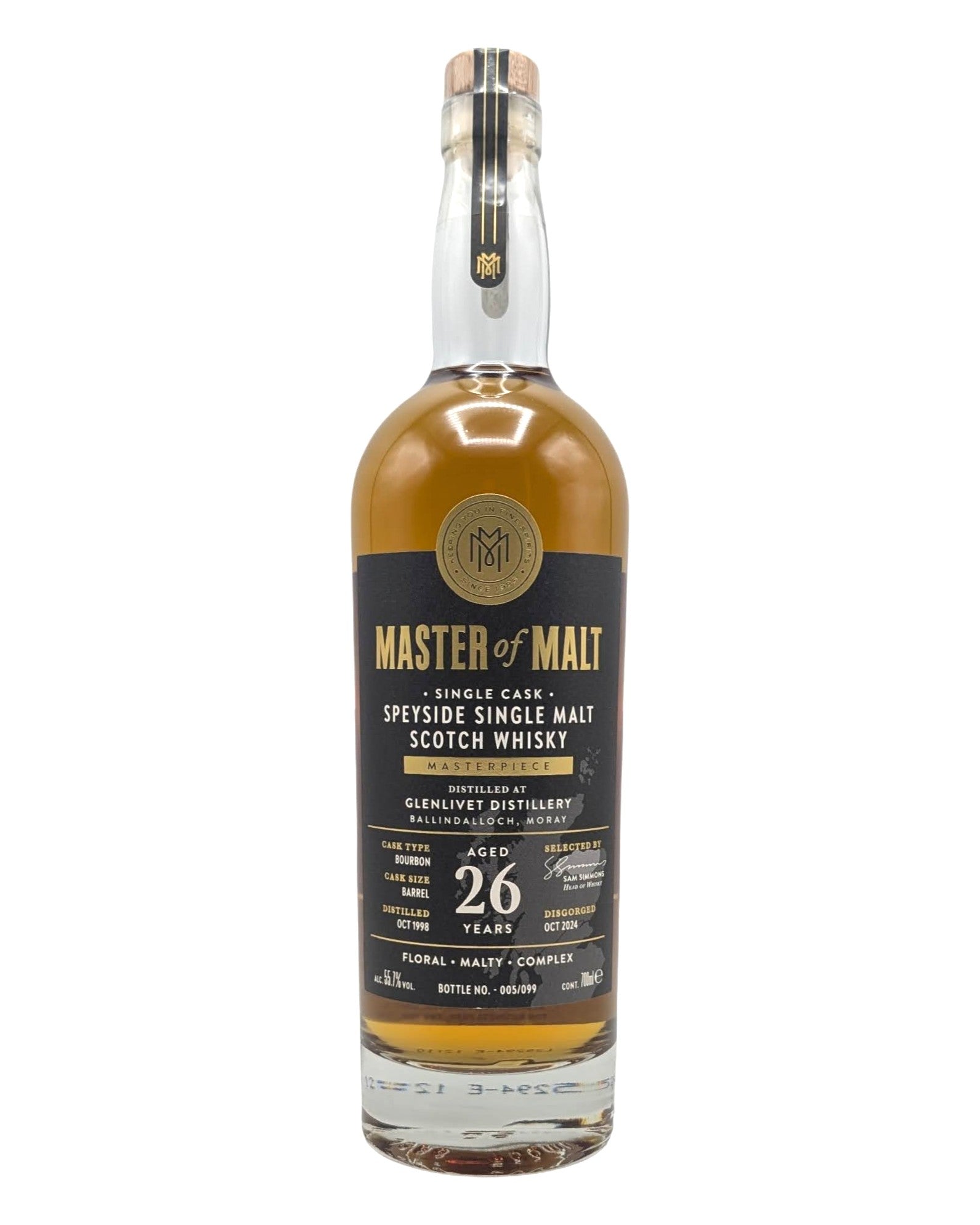 Master of Malt Glenlivet 26 Year Old 1998 55.4% ABV