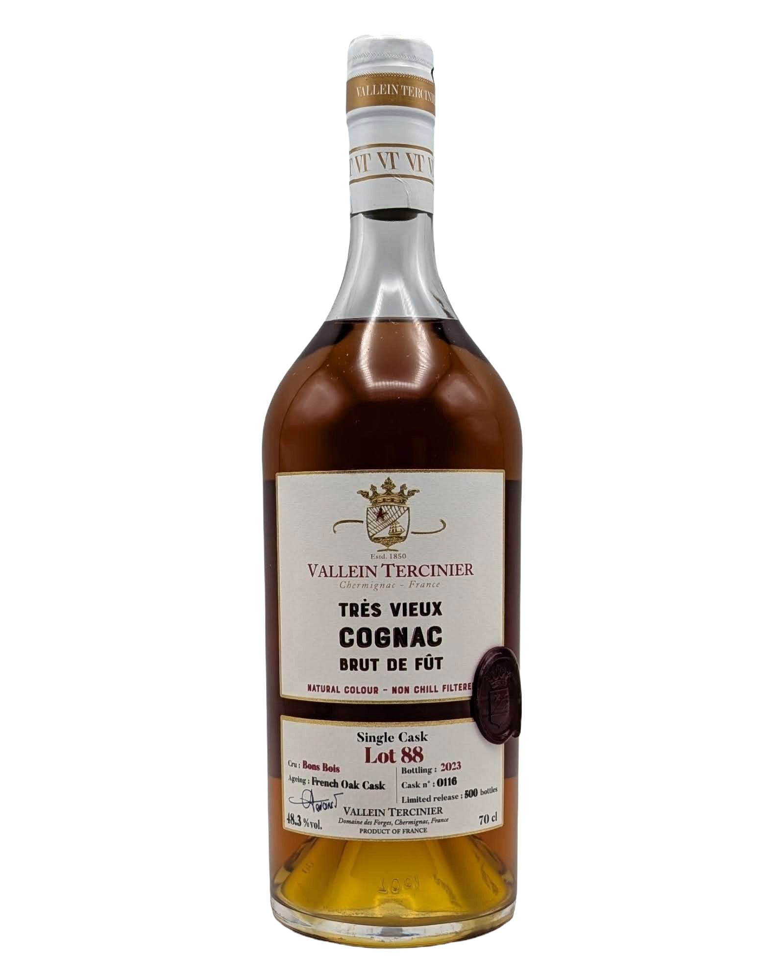 Vallein Tercinier Cognac Bon Bois 1988