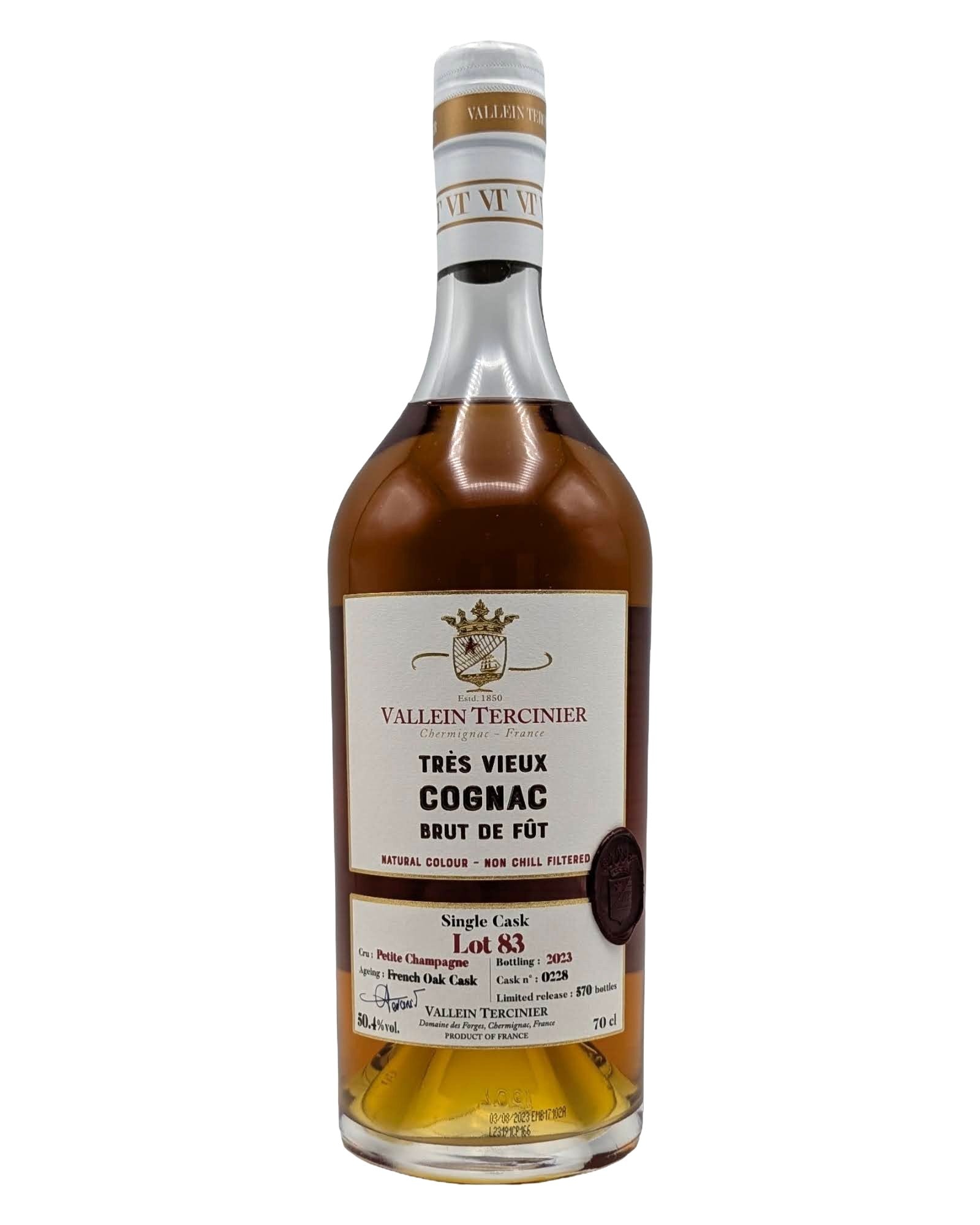 Vallein Tercinier Cognac Petite Cham 1983