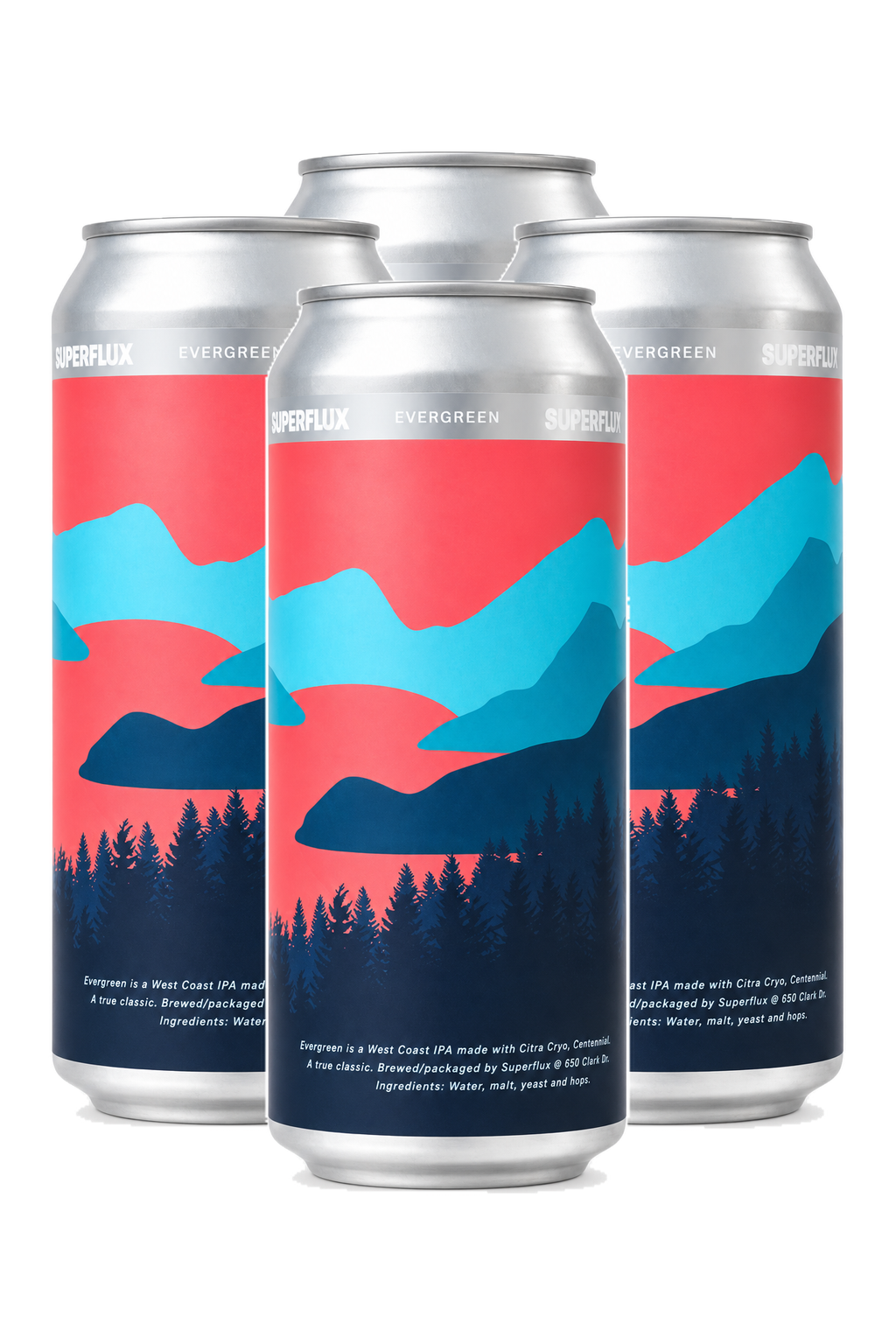 Superflux Evergreen West Coast IPA — 4 x 473 ml