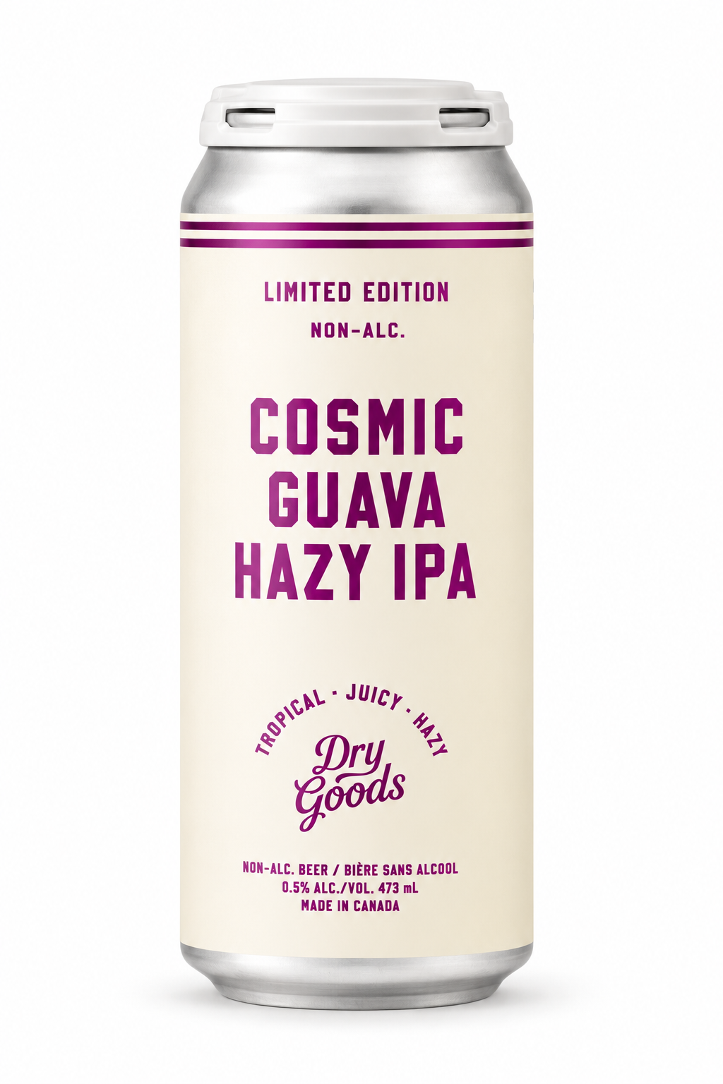 Dry Goods Cosmic Guava Hazy IPA Non-Alc — 473 ml