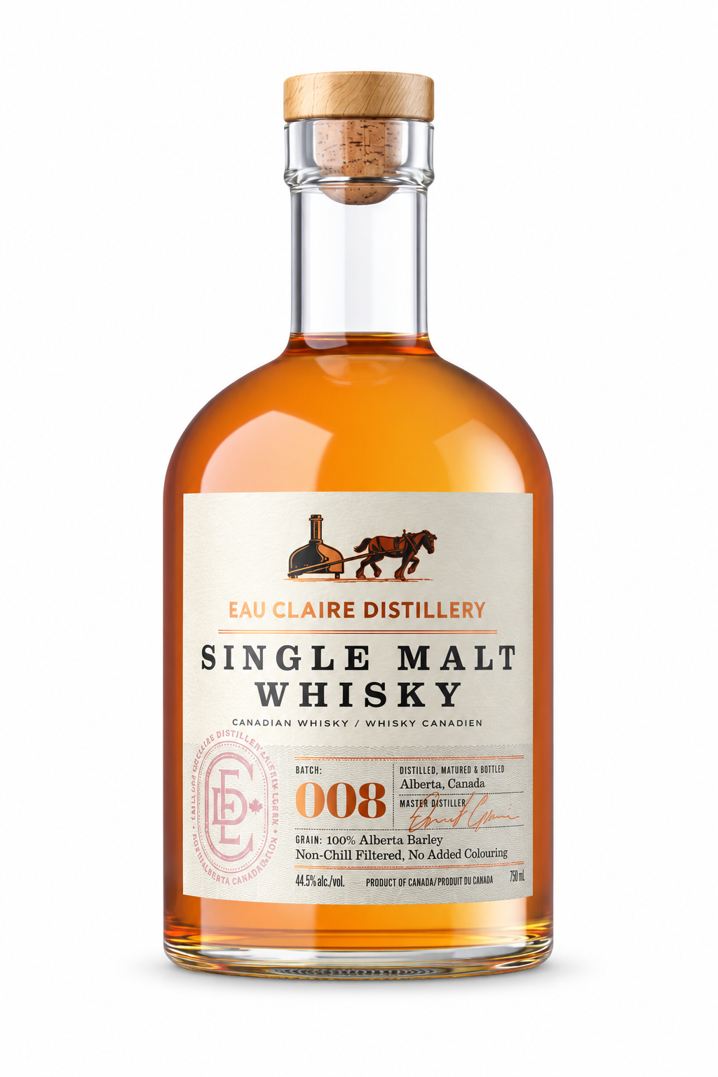 Eau Claire Alberta Single Malt Whisky Batch 8 — 750 ml