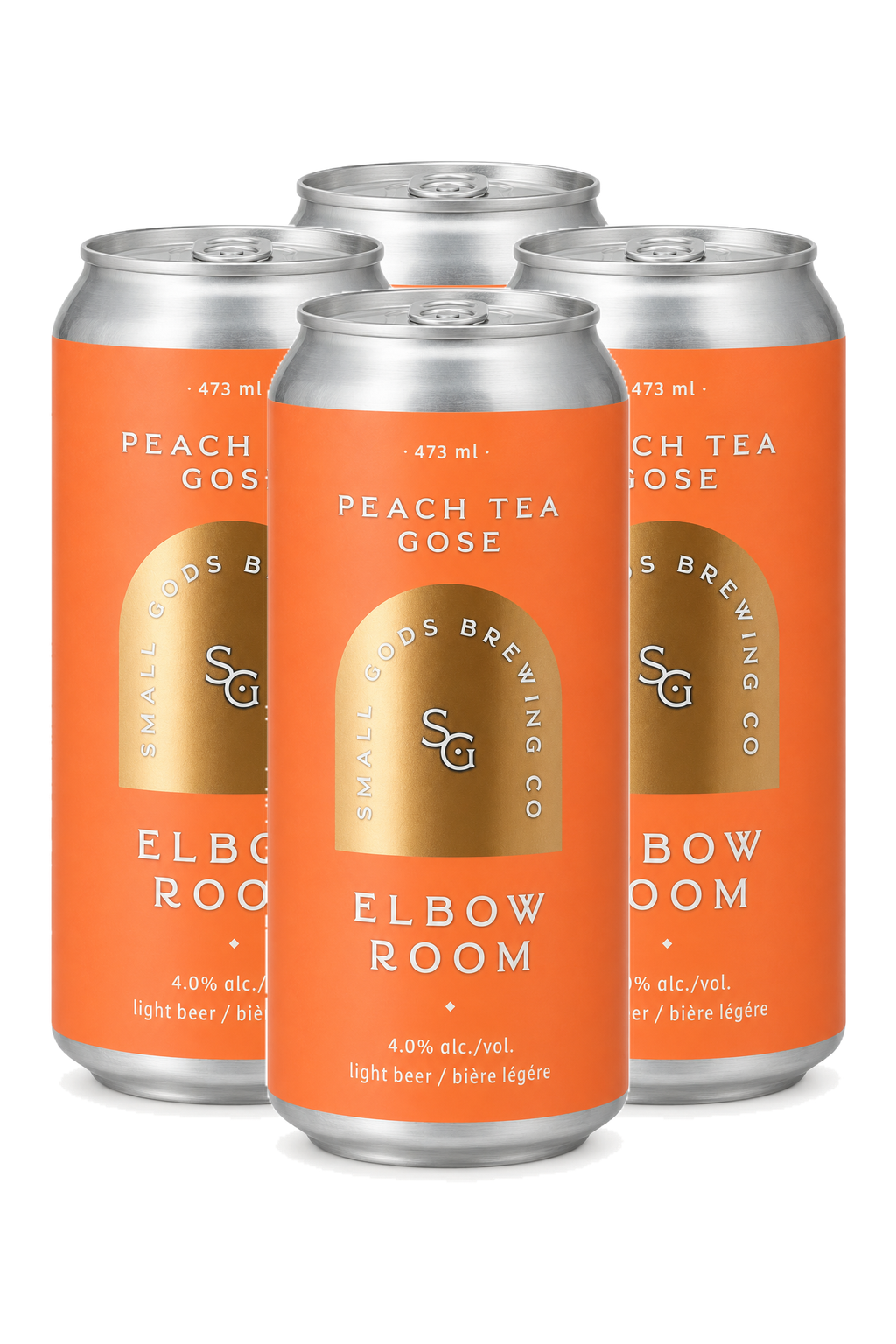 Small Gods Elbow Room Peach Tea Gose — 4 x 473 ml