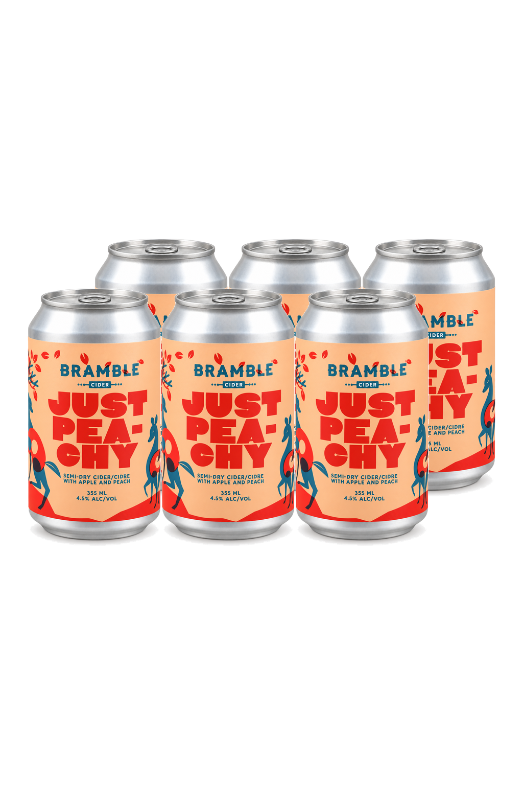 Bramble Just Peachy Cider — 6 x 355 ml