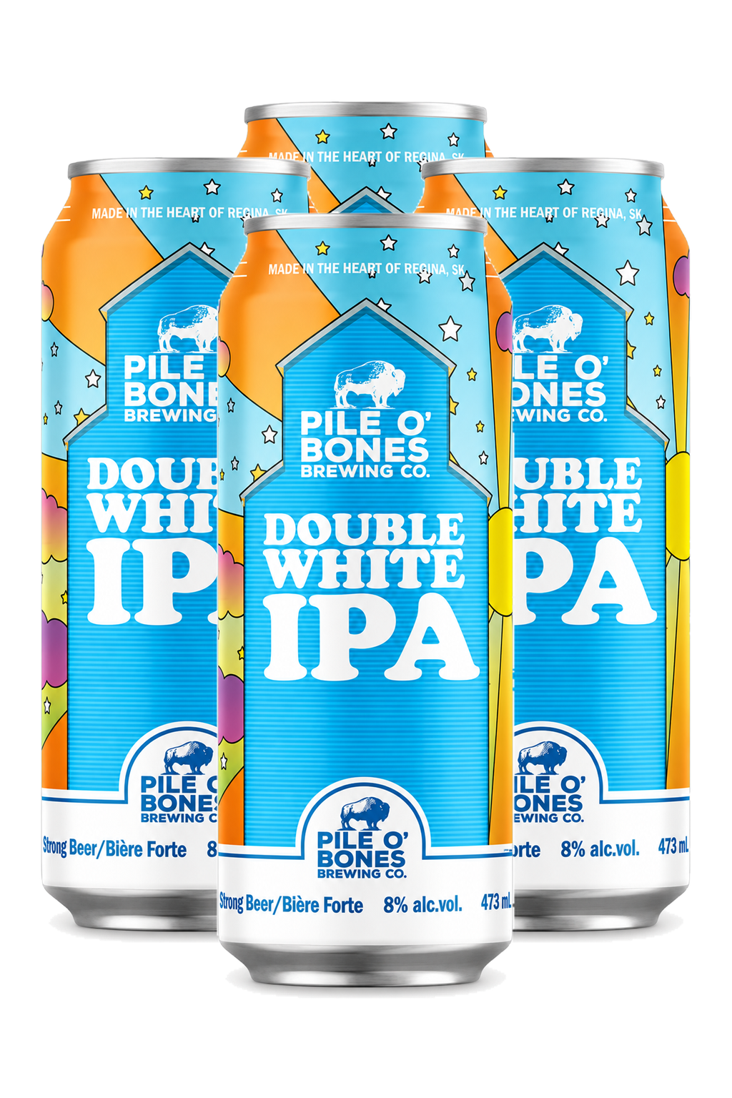 Pile O' Bones Double White IPA — 4 x 473 ml