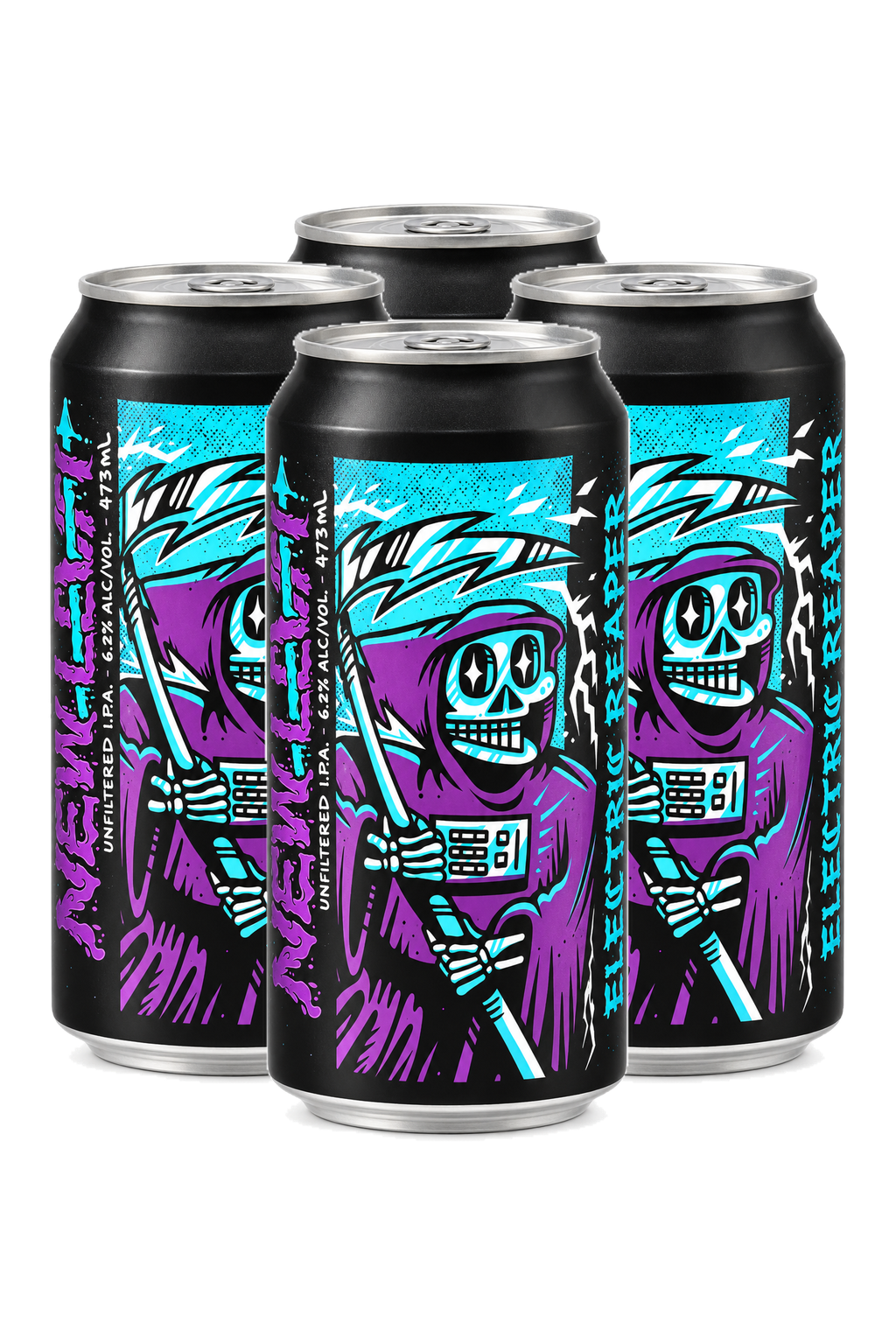 New Level Electric Reaper Unfiltered IPA — 4 x 473 ml