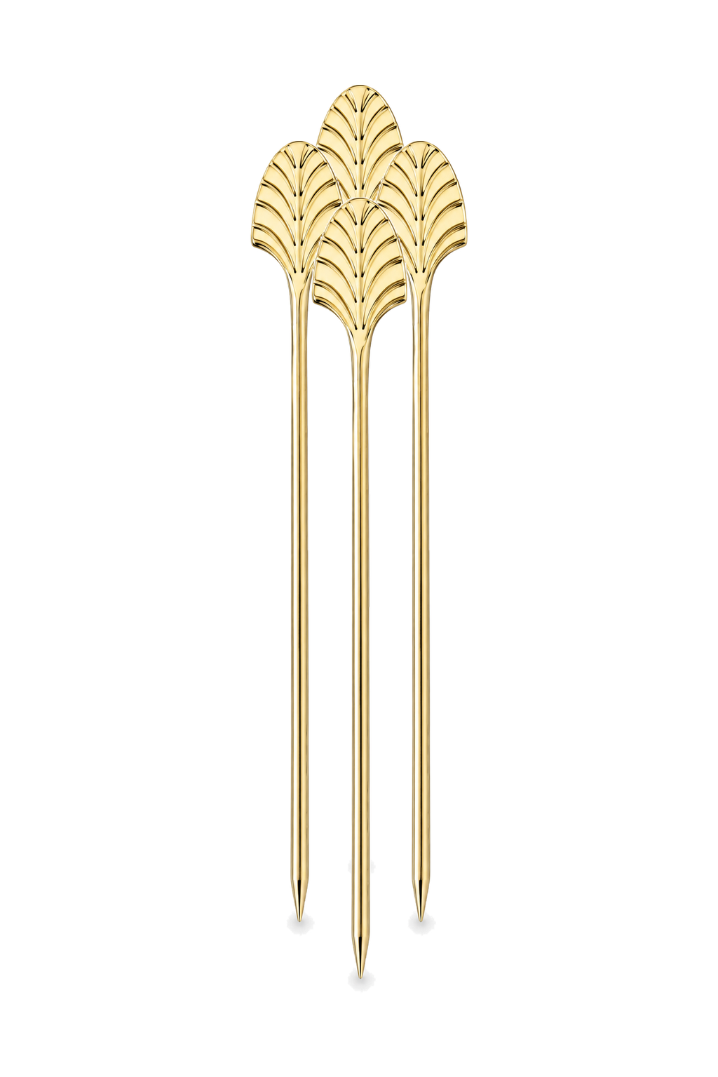Viski Gold Art Deco Cocktail Picks — pack of 4
