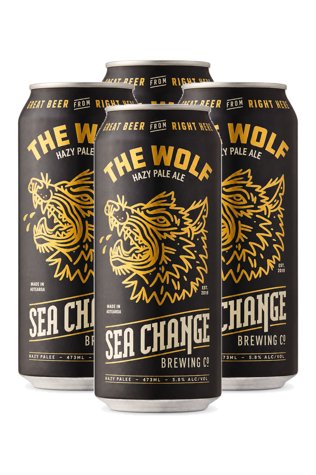 Sea Change The Wolf Hazy — 4 x 473 ml