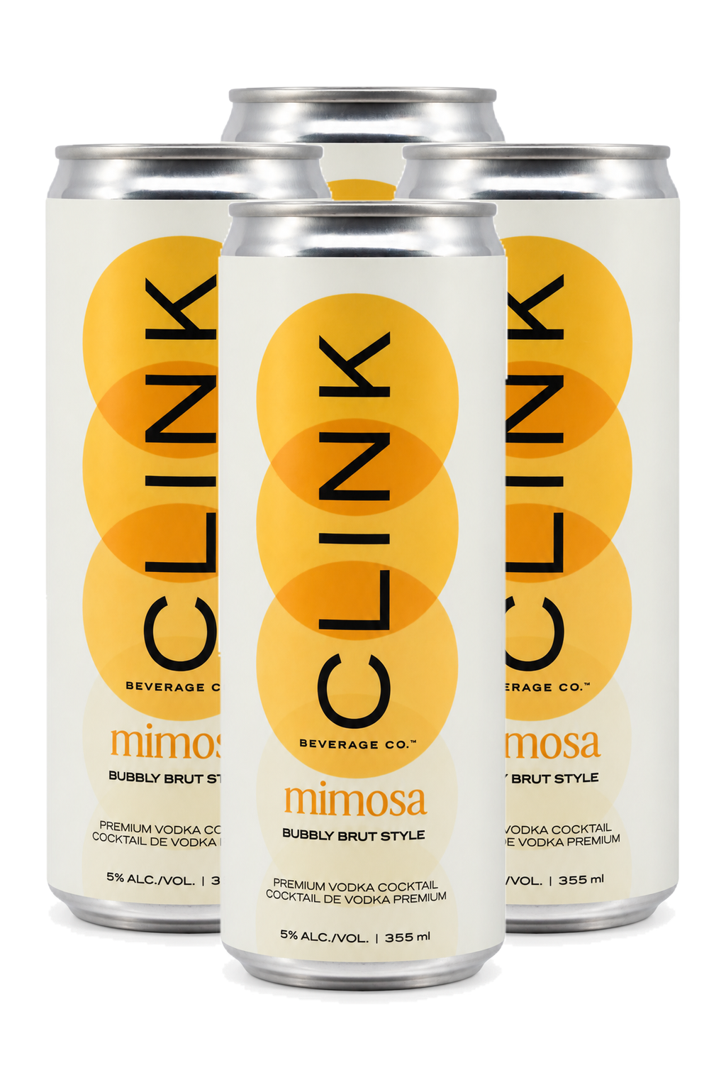 Clink Vodka Mimosa Cocktail — 4 x 355 ml