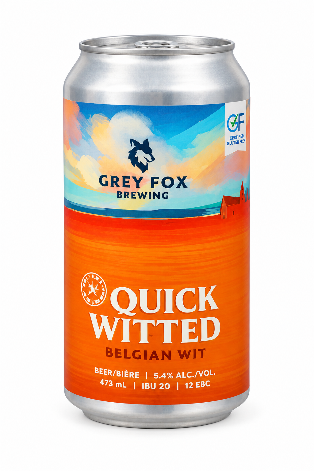 Grey Fox Brewing Quick Witted GF Witbier — 355 ml