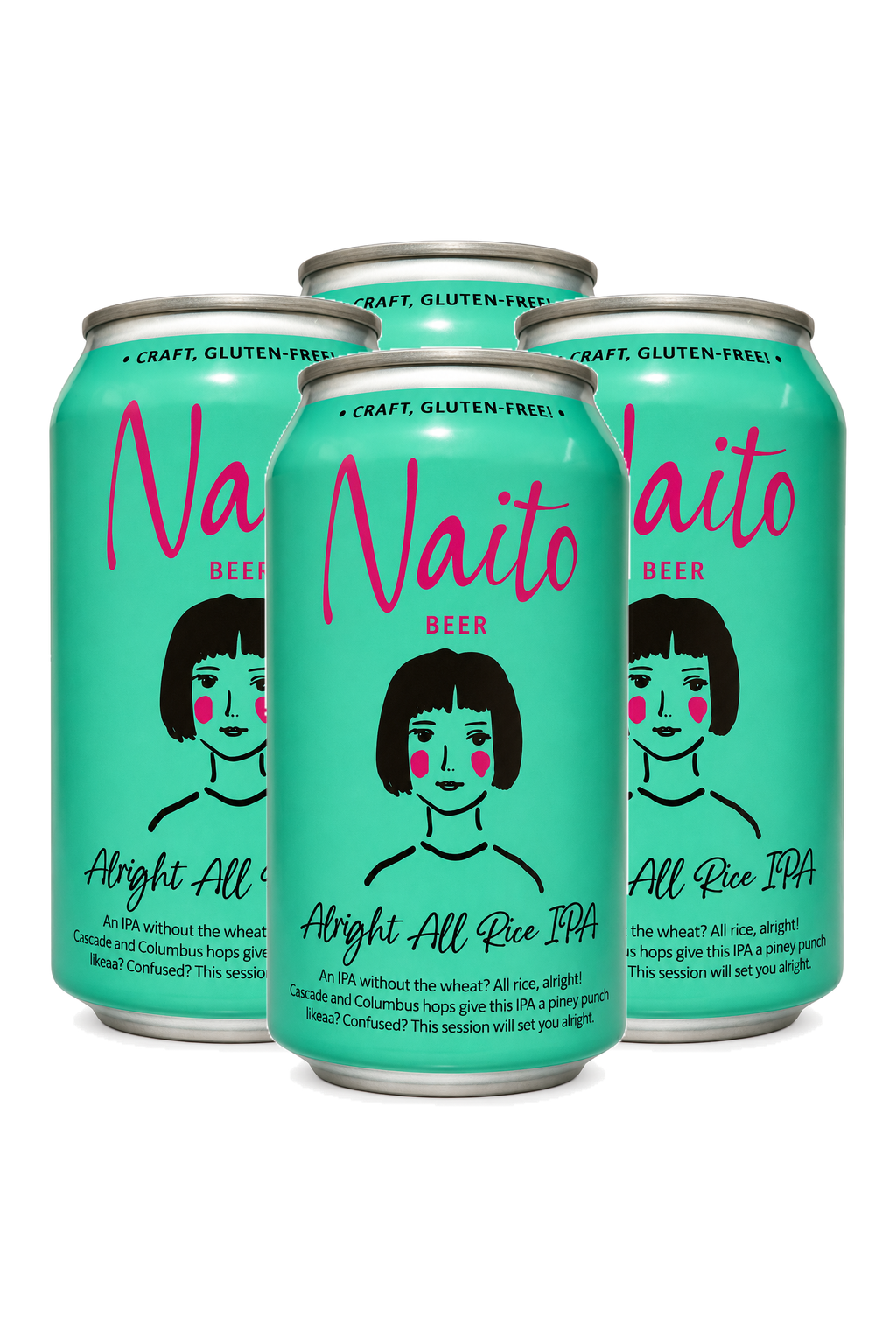Naito Beer Alright All Rice Gluten Free IPA — 4 x 355 ml