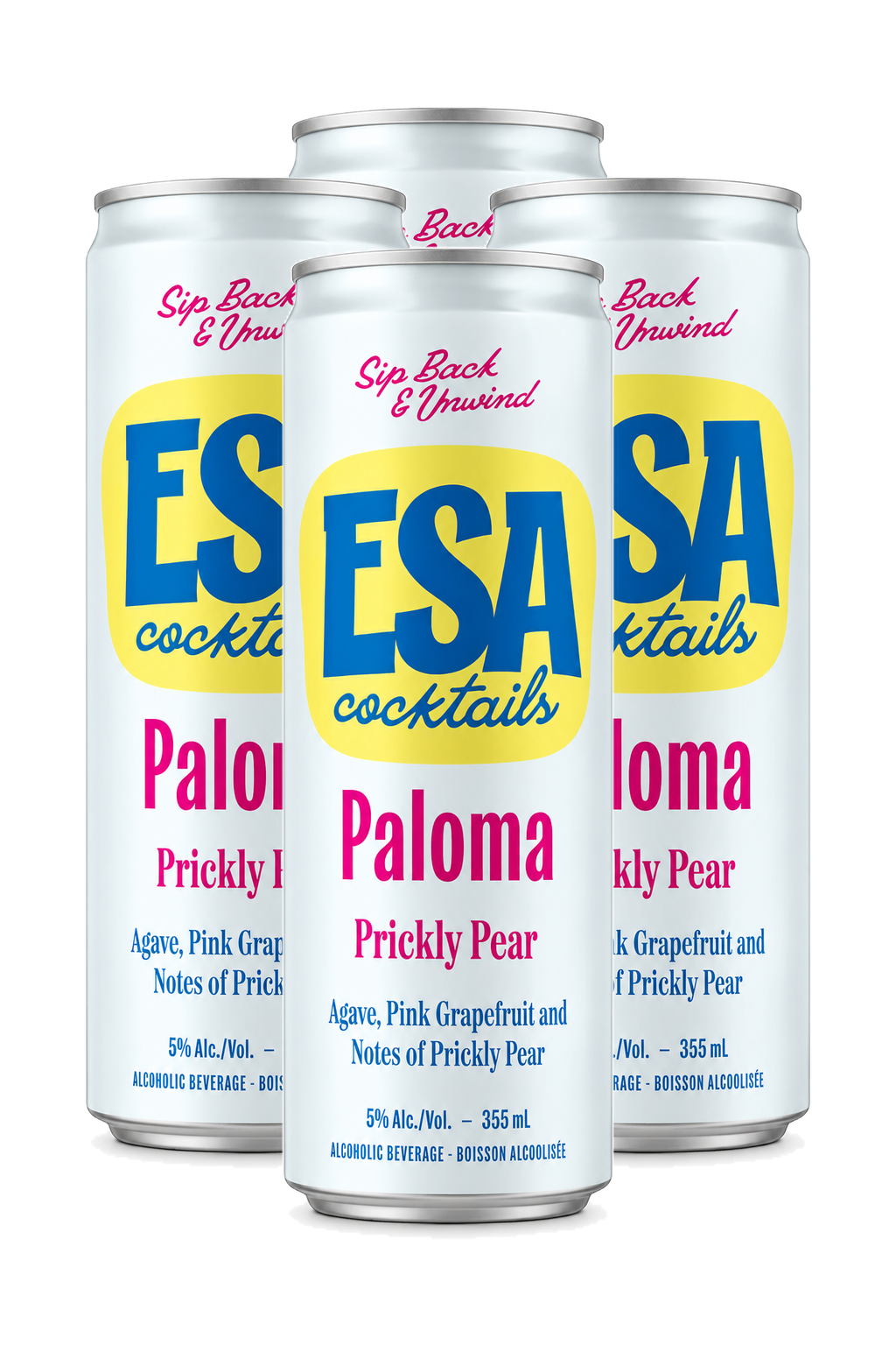 ESA Cocktails Paloma Prickly Pear — 4 x 355 ml