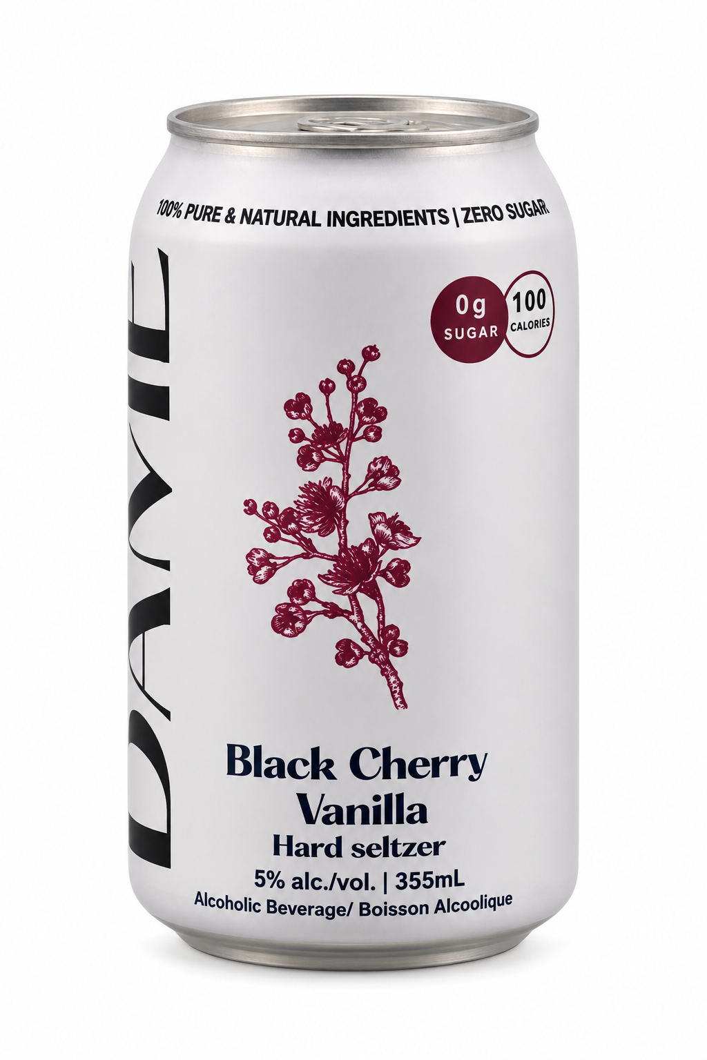 Dame Black Cherry & Vanilla Hard Seltzer — 355 ml
