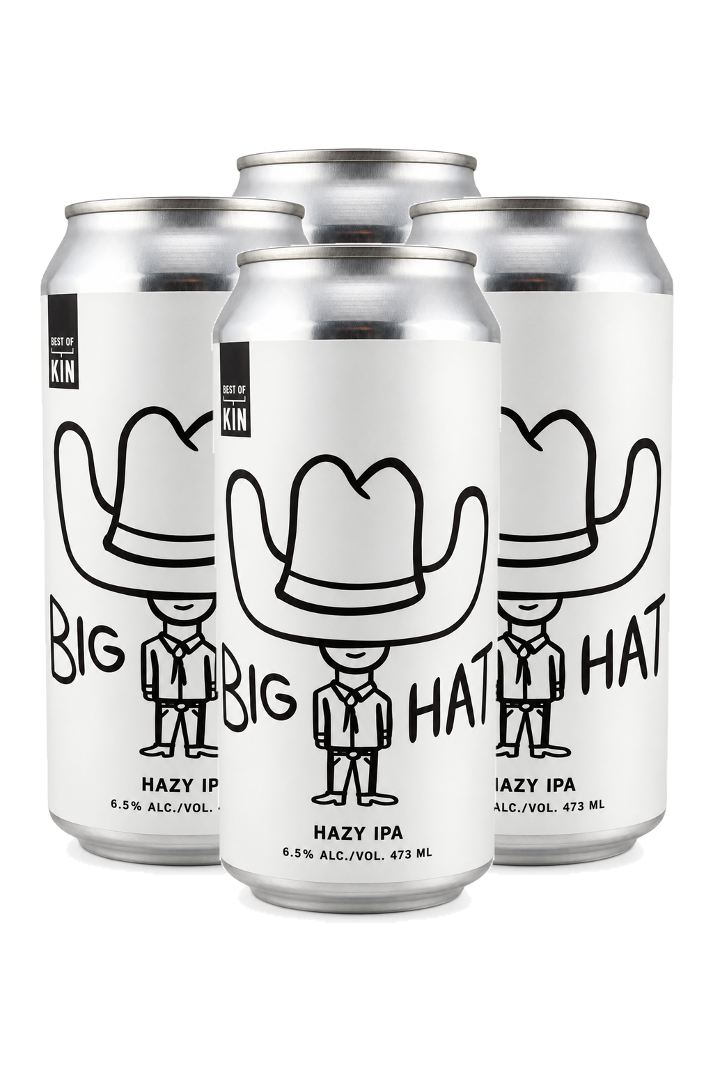 Best Of Kin Big Hat Hazy IPA — 4 x 473 ml
