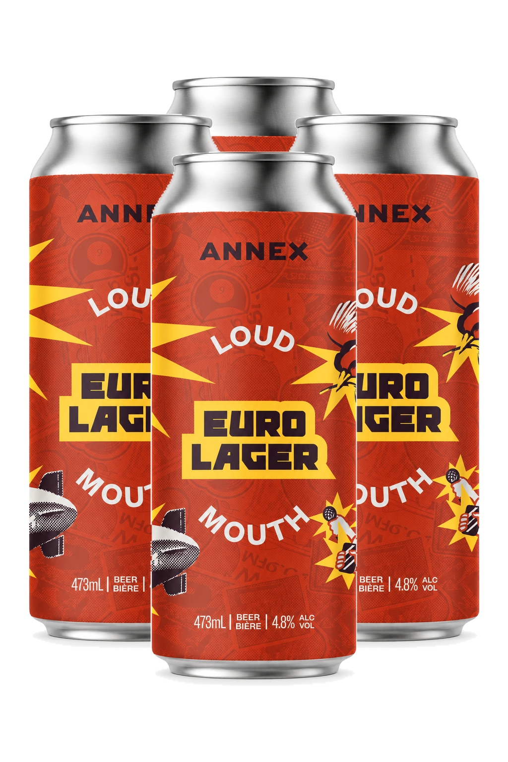 Annex Ale x CJSW Loud Mouth European Lager — 4 x 473 ml
