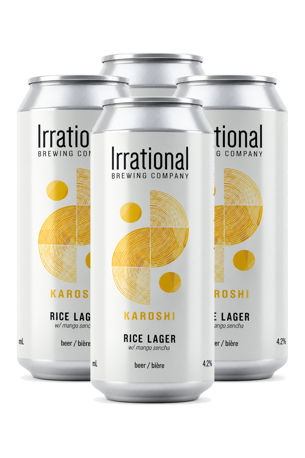 Irrational Karoshi: Mango Sencha Rice Lager — 4 x 473 ml