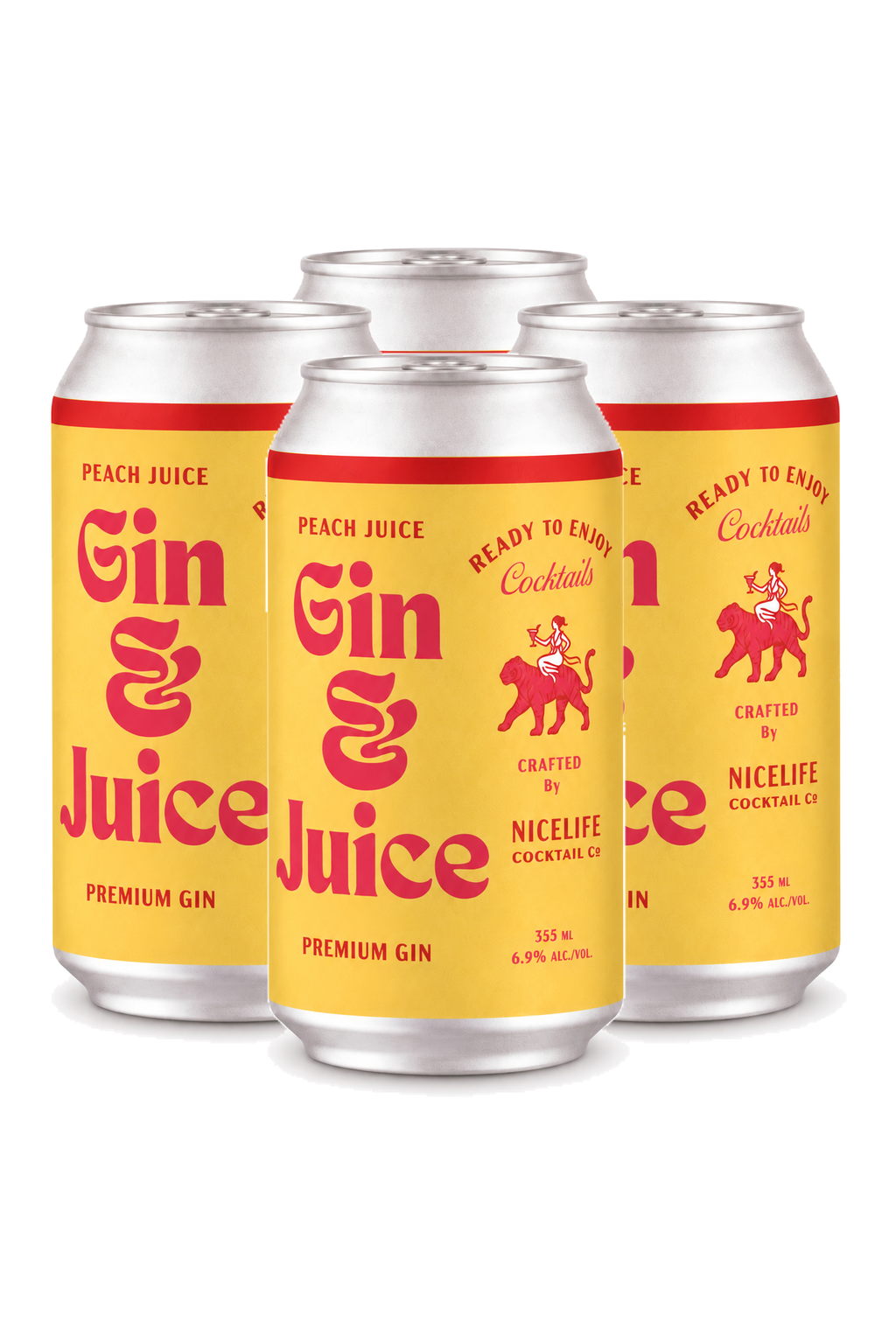 Nicelife Gin & Peach — 4 x 355 ml