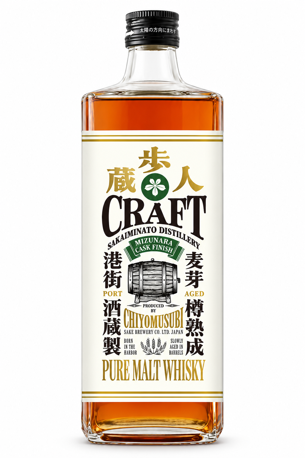 Chiyomusubi Pure Malt Whisky Mizunara — single bottle