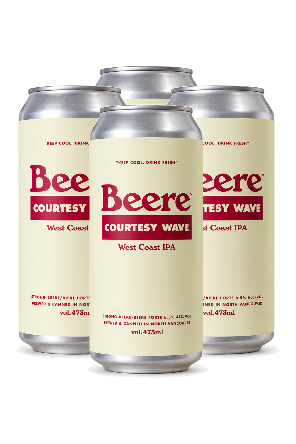 BEERE COURTESY WAVE WEST COAST IPA — 4 x 473 ml