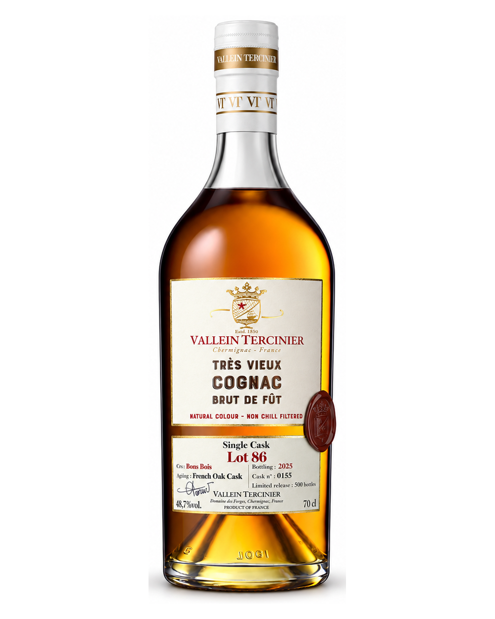 Vallein Tercinier Bonsbois Lot 86 Brut de Fut Single Cask